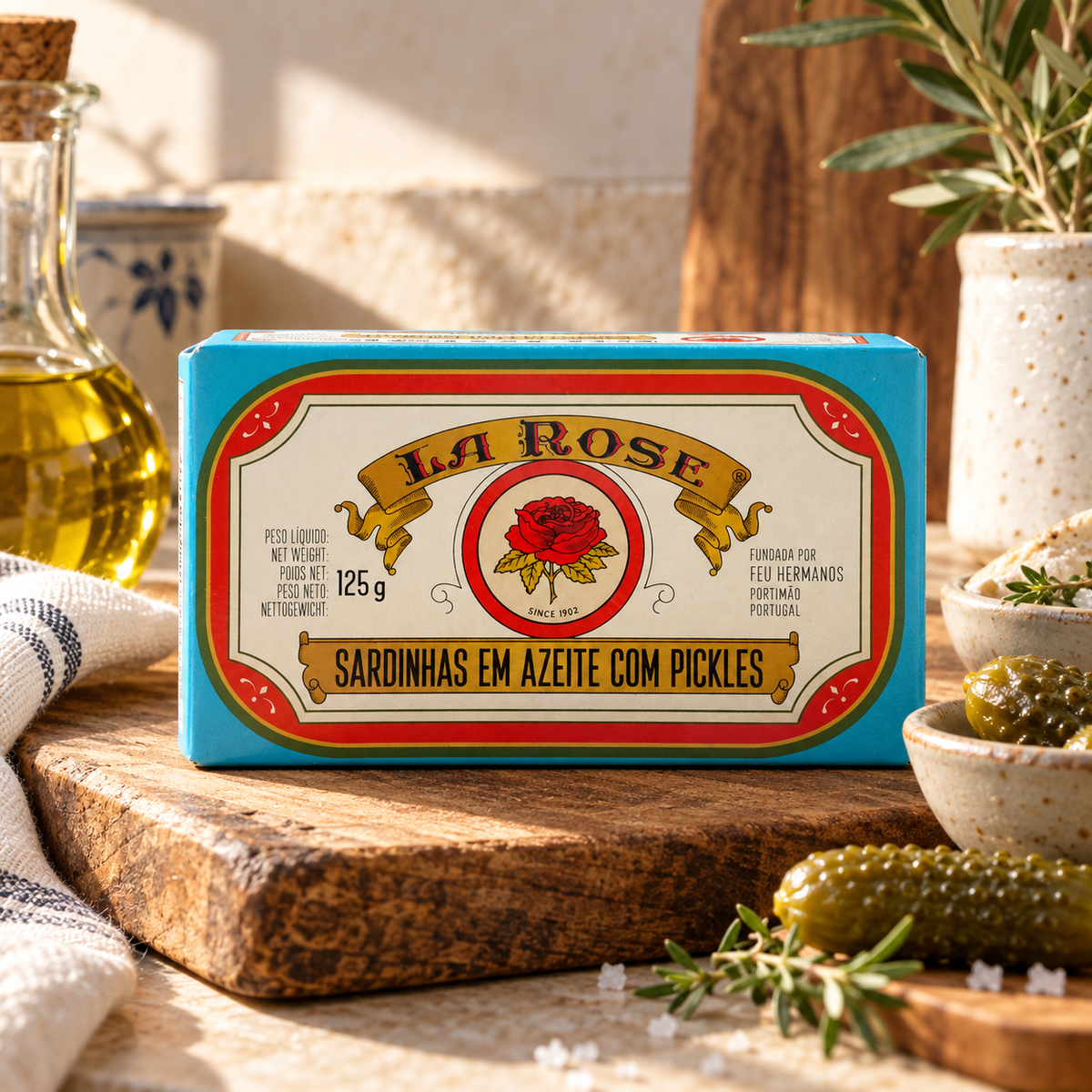 LA ROSE Sardines with Pickles in Olive Oil / LA ROSE 橄欖油沙甸魚・酸瓜
