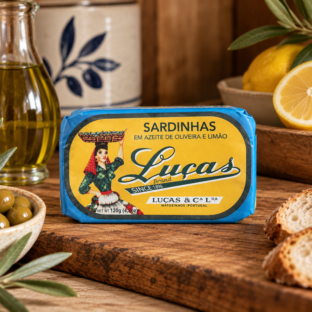 LUCAS Sardines w/ Olive Oil & Lemon / LUCAS 葡萄牙檸檬橄欖油沙甸魚 120g