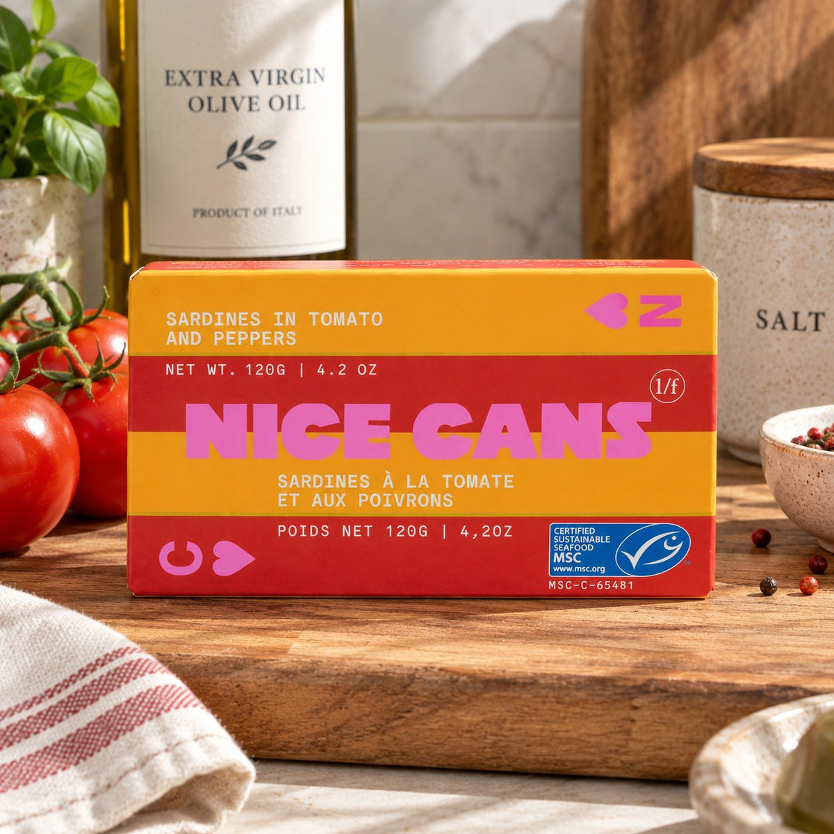 NICE CANS 番茄甜椒沙甸魚 120g