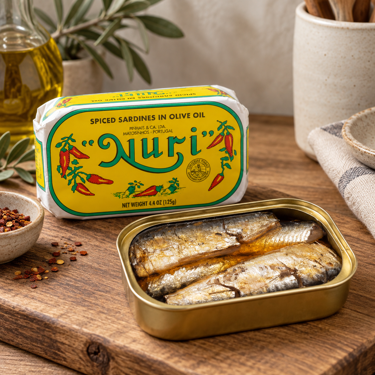 NURI Spiced Sardines in Olive Oil / NURI 葡萄牙香辣橄欖油沙甸魚 125g